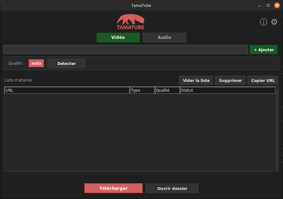 Interface principale